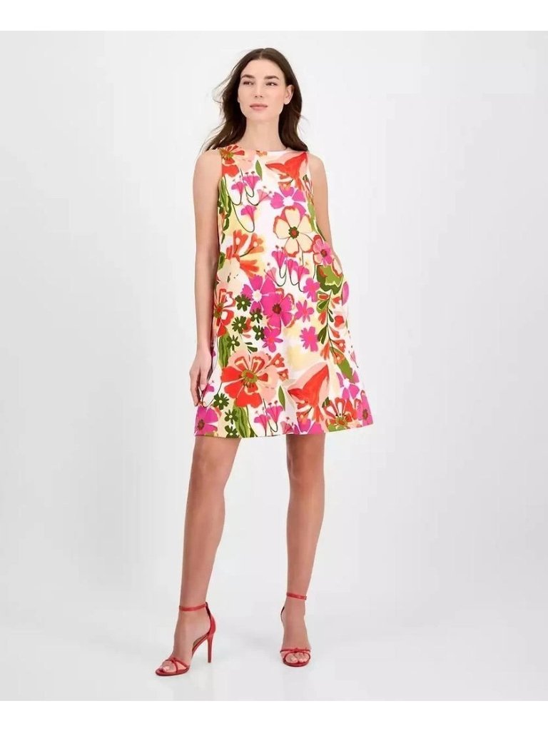 Anne Klein Women’s Sleeveless Floral Print Shift Dress Size 6